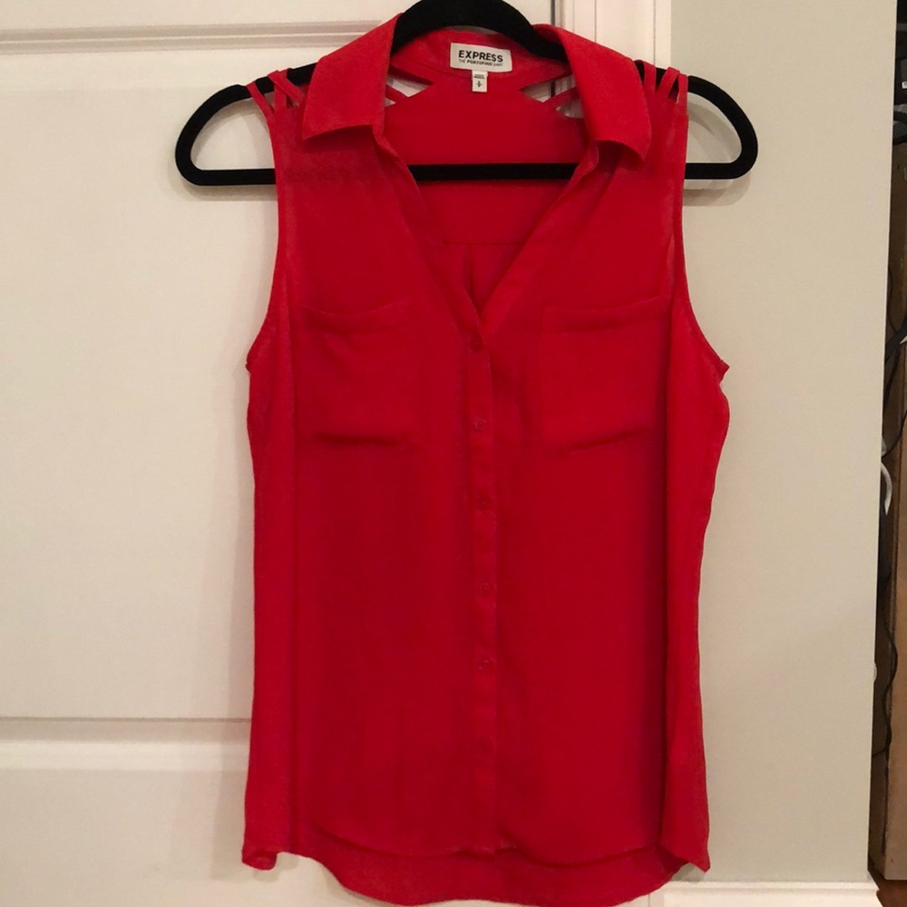 Express Coral Portofino Blouse